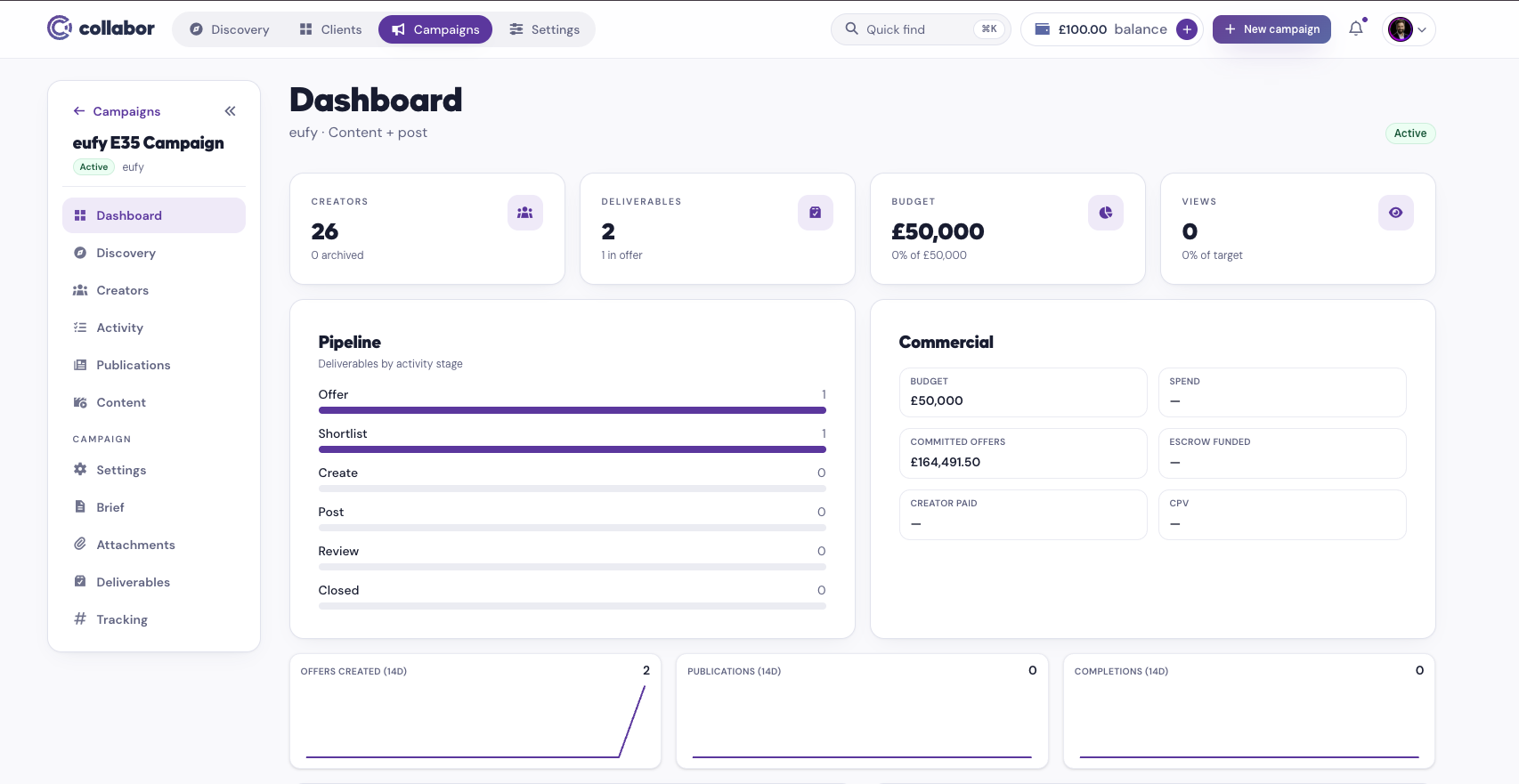 Real-time Reporting interface preview